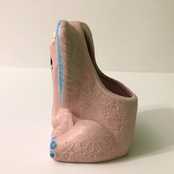 Vintage  Pink Elephant Planter Vase 6 Inch Tall Parma AA1 Japan Kitsch Flowers - Picture 4 of 16